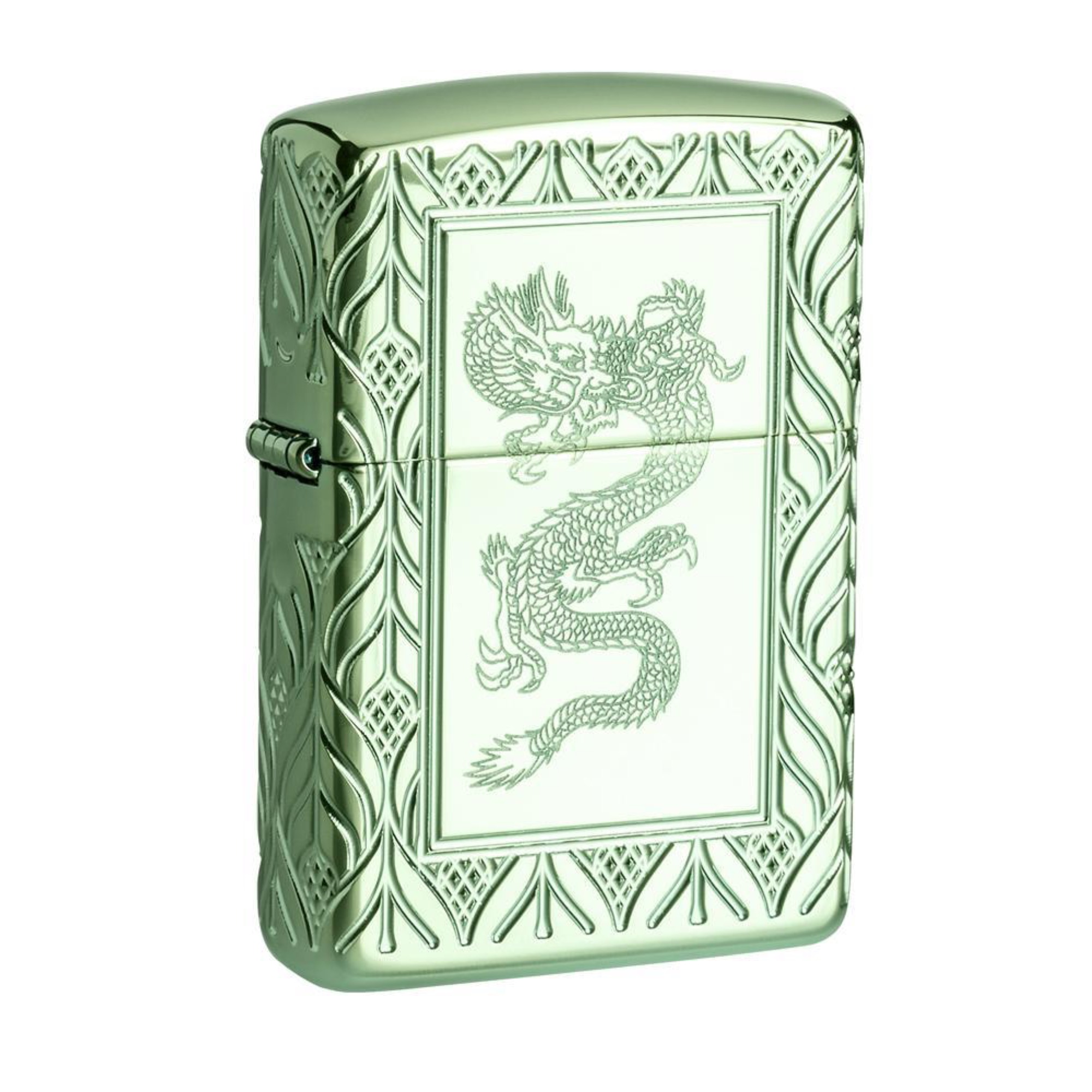 極美品☆Burton バートン IMPERIAL LTD 26cm Armor® High Polish Green Elegant Dragon - Zippo Singapore
