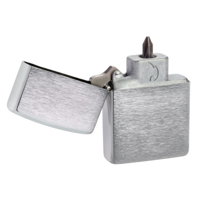 Bit Safe Screwdriver with Brushed Chrome Case