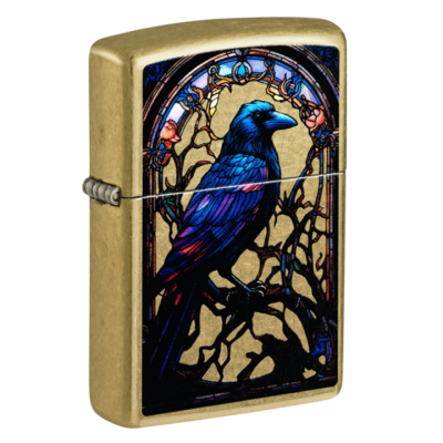 Stained Glass Raven Design
