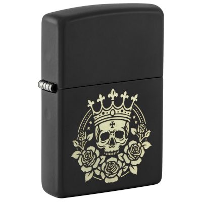 Zippo Skull With Crown Design