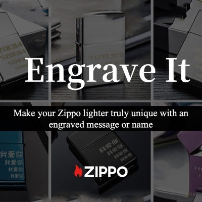 Zippo Pocket Lighter Engraving Service Without Lighter